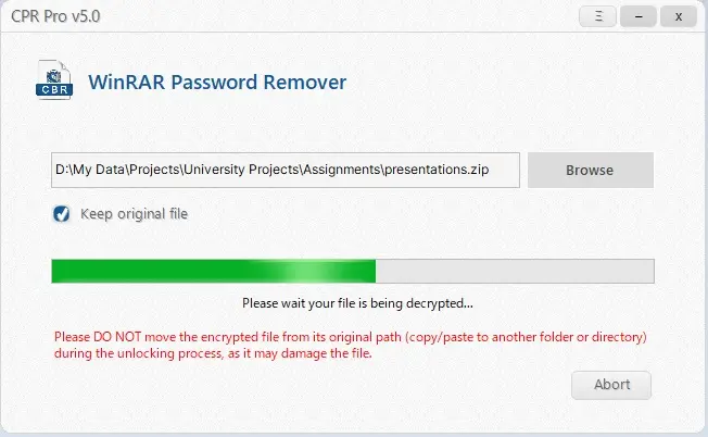 WinRAR Password Remover Tool - Cobra Password Remover